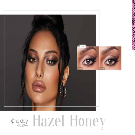 Bella One Day Color Contact Lenses – Hazel Honey| 10 Lenses per Box | Daily Disposable