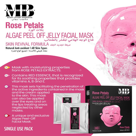 Rose Petals Algae Peel Off Jelly Facial Mask